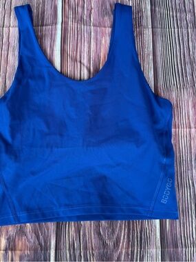 BODYGO Cobalt Blue Scoop Sports Crop Top
